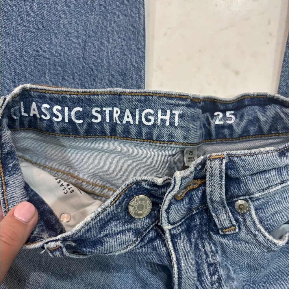 J.Crew Classic Straight Women's Jeans in Blue Sz 25 - Picture 2 of 4